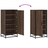 Shoe Rack Brown Oak 48x38x97.5 cm Engineered Wood 849203