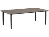 Garden Table, Outdoor Dining Table for 6 People, 160 x 90 x 74 cm, with Rust Resistant Metal Frame, T3398P327901