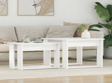 Coffee Table Set 2 pcs White Engineered Wood 8000124