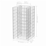 142557 Gabion Raised Bed Steel 50x50x100 cm