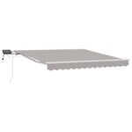 Retractable Awning with Manual Light grey 300 x 250 cm Fabric 3330088