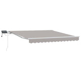 Retractable Awning with Manual Light grey 300 x 250 cm Fabric 3330088