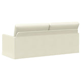 3 Seater Sofa Cream 190 x 81 x 82 cm Corduroy Fabric 42041135