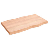 Table Top Light Brown 100x60xcm Treated Solid Wood Live Edge 363955