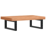 Basin Shelf Wall Mounted Steel and Solid Wood Beech 3302377