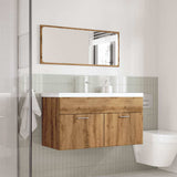 3 Piece Bathroom Furniture Set Artisan Oak Engineered Wood 3328588