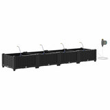 Garden Planter 4 pcs Black 160 x 40 x 22 cm PP 42002844