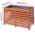 Planter 100x50x71 cm Wood 42349