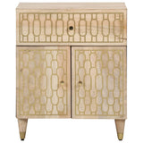 ZNTS Bedside Cabinet 50x33x60 cm Solid Wood Mango 358259