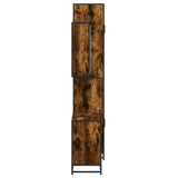 3 Piece Bathroom Furniture Set Smoked Oak Engineered Wood 3301067