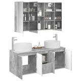 Bathroom Cabinet Set 4 pcs Concrete Grey 103.5 x 15.5 x 70 cm 3406586