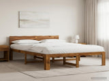 Double Bed Frame with Headboard ROSTOCK Natural 140 x 200 cm 903465
