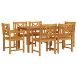 Garden Dining Set 7 pcs Brown Solid Acacia Wood 3375651