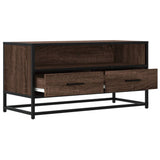 TV Cabinet Brown Oak 80x34.5x40 cm Engineered Wood and Metal 848813