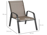 Set of Four Stackable Mesh Seat Chairs - Grey T3398P315994