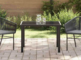 Garden Table Black 80 x 80 x 73 cm Metal 42010312