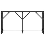 Console Table Black 140x23x75 cm Engineered Wood 837772