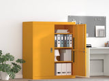 Storage Cabinet Mustard Yellow 90 x 40 x 140 cm Steel 3406163
