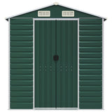 Garden Shed Green Galvanised Steel Large Garden Shed 3188235