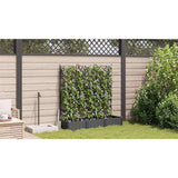 Garden Planter 3 pcs Black 120 x 40 x 125.5 cm Plastic 42002839