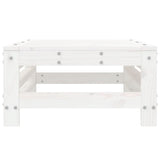 Garden Footstool White Solid Wood Pine 825619