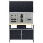Workbench with Three Wall Panels and One Cabinet 3053437