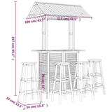5 Piece Garden Bar Set Solid Wood Acacia 3116007
