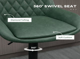 Retro Bar Stools Set of 2, Adjustable Kitchen Stool, Upholstered Bar Chairs with Back, Swivel Seat, T3398P328172