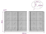 Gabion with 5 mm Wire and 5x5 cm Mesh 1000x20x200 cm 3464126