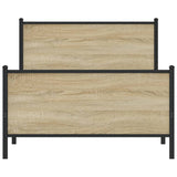 Metal Bed Frame without Mattress Sonoma Oak 100x200 cm 4007729