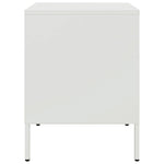 ZNTS Bedside Cabinets 2 pcs White 36x39x50.5 cm Steel 843065