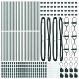 Fence Post Other 52 pcs Green 3.2 x 3.2 x 80 cm Steel 3350110
