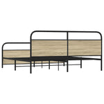 Metal Bed Frame without Mattress Sonoma Oak 193x203 cm 3318654