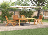 Garden Dining Set Folding 5 pcs Brown Solid Acacia Wood 3375626