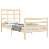 Bed Frame without Mattress Single Solid Wood 3193951