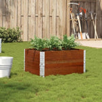 ZNTS Garden Planter Brown 80x60 cm Solid Wood Pine 3295842