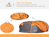 4-5 Person Pop-up Camping Tent Family Tent w/ 2 Mesh Windows & PVC Windows Portable Carry Bag for T3398P348706