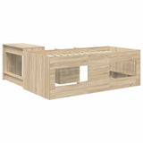Kids'High Bed Frame with Desk 2 pcs Sonoma Oak Engineered Wood 3423480