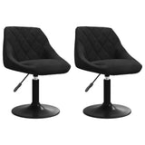 Swivel Dining Chairs 2 pcs Black Velvet 335324