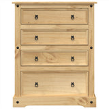 Chest of Drawers Corona 92x48x120 cm Solid Wood Pine 4005675