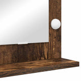Vanity Mirror Rectangular Smoked Oak 100 x 45 x 18 cm 868329