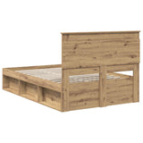 Bed Frame Artisian Oak 120 x 200 cm Solid Pine Wood 3410119