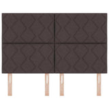 Headboard with Headboard Dark Brown 144 cm Faux Leather 3337915