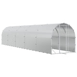 Chicken Coop Silver 1000 x 200 x 200 cm Galvanised Steel 3434689