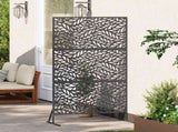 Privacy Screen 100 x 50 x 180 cm Steel Black 868556