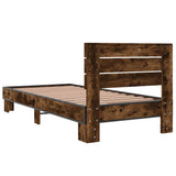 Bed Frame without Mattress Smoked Oak 90x200 cm 845744