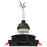 Spotlights with Spotlights 12 pcs Black 9 x 9 x cm Aluminium 4108153