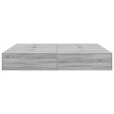 Storage Bed Frame Grey Sonoma 200 x 200 cm Engineered Wood 3335362