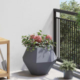 Planter 2 pcs Anthracite 50 x 50 x 40 cm Steel 884057