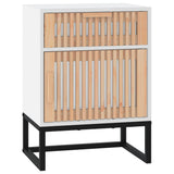 Bedside Cabinets 2 pcs White 40x30x55.5 cm Engineered Wood&Iron 352092